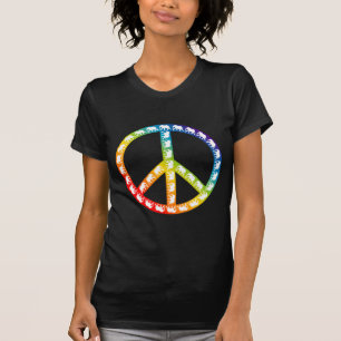 Camiseta Elefantes y símbolo de la paz