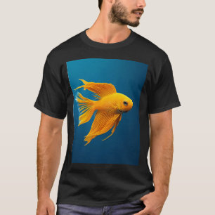 Camiseta Elegancia Amarilla sobre Azul Eléctrico