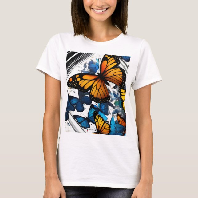 Camiseta "Elegancia arrolladora: mariposa caña" (Anverso)