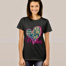 Camiseta Elegancia Azul Dorada