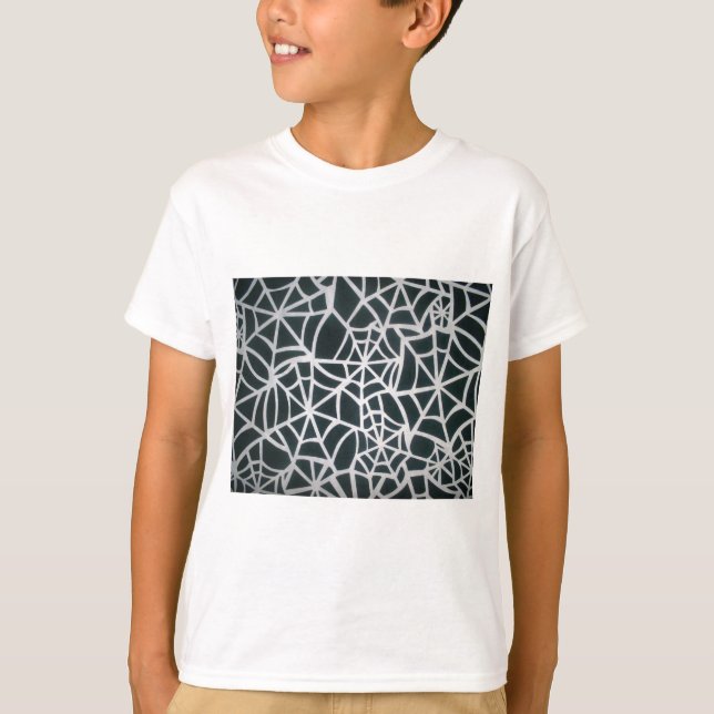 Camiseta Elegancia clásica Hermoso arte web blanco y negro (Anverso)