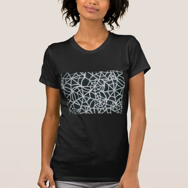 Camiseta Elegancia clásica Hermoso arte web blanco y negro (Anverso)