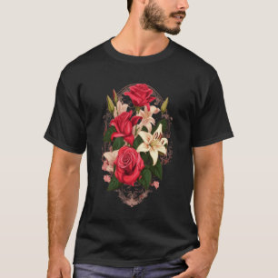 Camiseta Elegancia clásica: Tee de Bouquet Floral