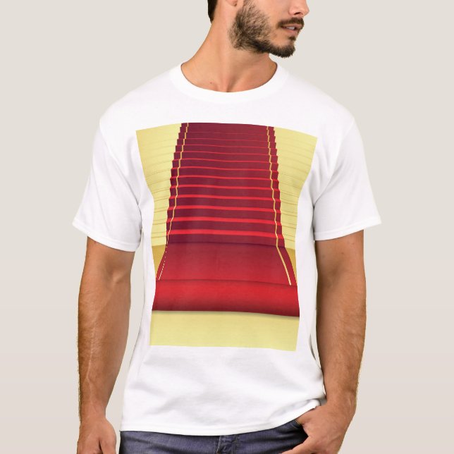 Camiseta Elegancia De Alfombras Rojas: Fondo Vintage. (Anverso)