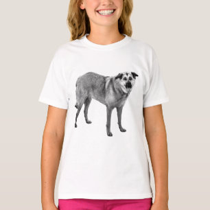 Camiseta elegancia de borde escarchado, mezcla tibetana