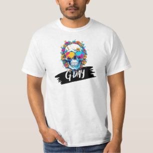 Camiseta Elegancia de cráneo: Bonito gráfico