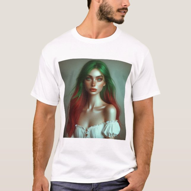 Camiseta Elegancia De Doble Tono (Anverso)