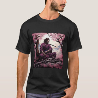 Camiseta Elegancia de la hoja de flor de cerezo de alta cos