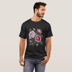 Camiseta Elegancia de Rosas florecientes