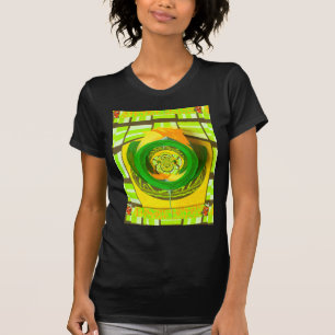 Camiseta Elegancia dorada: bello arte rosa amarillo african