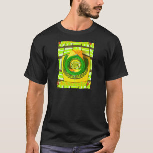 Camiseta Elegancia dorada: bello arte rosa amarillo african