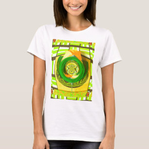 Camiseta Elegancia dorada: bello arte rosa amarillo african
