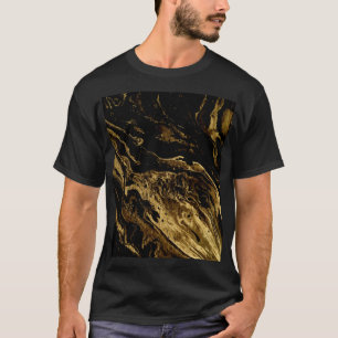 Camiseta Elegancia dorada: La espléndida magia de Marbling