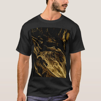 Camiseta Elegancia dorada: La espléndida magia de Marbling