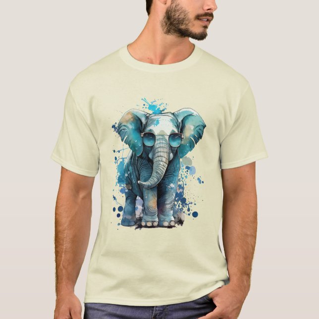 Camiseta Elegancia elefante (Anverso)