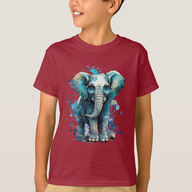 Camiseta Elegancia elefante (Anverso)