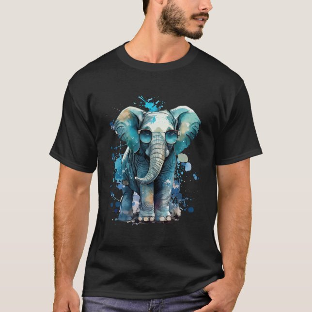 Camiseta Elegancia elefante (Anverso)