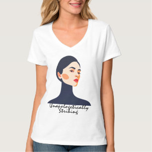 Camiseta Elegancia en el minimalismo - arte retrato moderno
