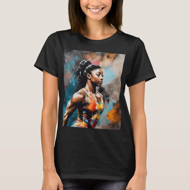 Camiseta Elegancia en movimiento: Simone Biles (Anverso)