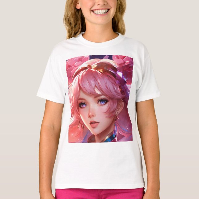 Camiseta Elegancia encantadora: Animación de las mujeres de (Anverso)