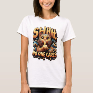 Camiseta Elegancia felina silenciada Shhh A nadie le import