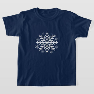 Camiseta Elegancia festiva Navidades de invierno con copos