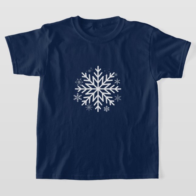Camiseta Elegancia festiva Navidades de invierno con copos  (Distribución)