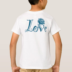 Camiseta Elegancia Floral: Amor Ilustrado con Rosa