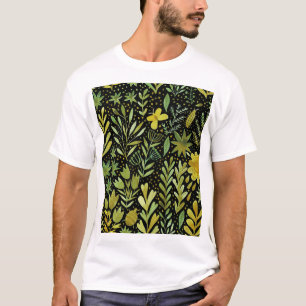 Camiseta Elegancia floral: Patrón de acuarela vintage