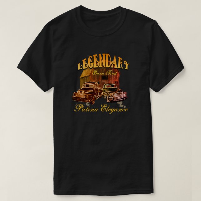 Camiseta Elegancia legendaria de la pátina del hallazgo del (Diseño del anverso)