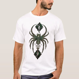 Camiseta Elegancia mecánica, araña en la oscuridad.
