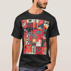 Camiseta Elegancia medieval: diseño de patrones sin foco