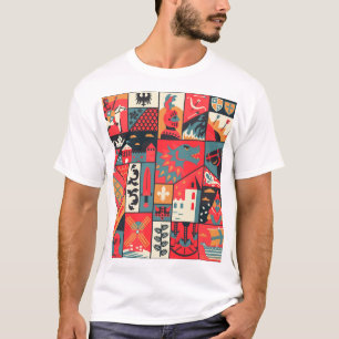 Camiseta Elegancia medieval: diseño de patrones sin foco