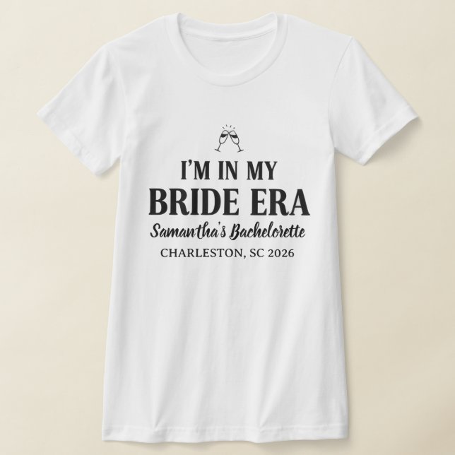 Camiseta Elegancia Personalizada Minimalista para Despedida (Distribución)