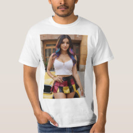 Camiseta Elegancia Radiante: Posado de Belleza