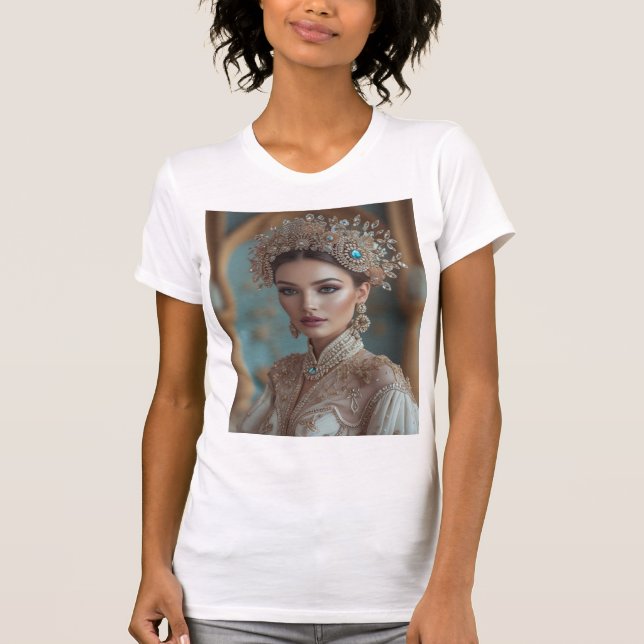 Camiseta Elegancia real - Belleza eterna en oro (Anverso)