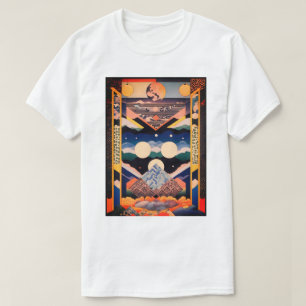 Camiseta Elegancia Simétrica De Chevron: Pat Geométrico De