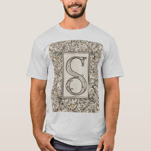 Camiseta Elegancia sin tiempo - Monograma "S" con vena delg