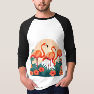 Camiseta Elegancia tropical Flamingos Flamingo Drea