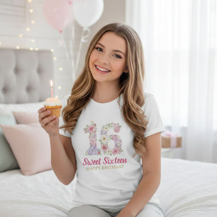 Camiseta Elegant 16th Birthday Womens T-Shirts
