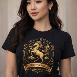 Camiseta Elegant 2026 Year of the Horse Chinese New Year 