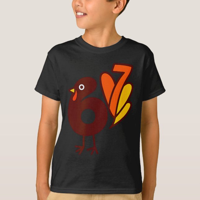 Camiseta Elegant 67 Turkey Bird Six Seven Silhouette Fall S (Anverso)
