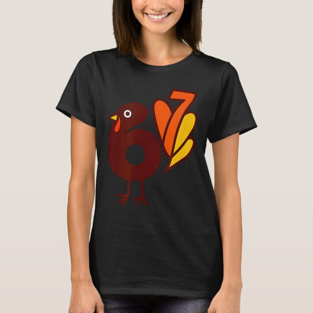 Camiseta Elegant 67 Turkey Bird Six Seven Silhouette Fall S (Anverso)