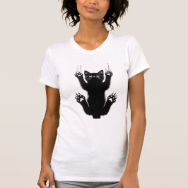 Camiseta Elegant Black Cat Illustration