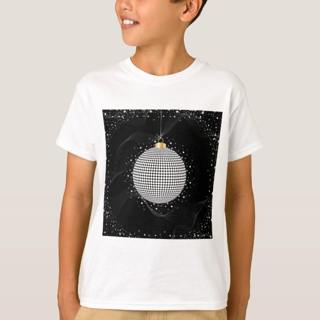 Camiseta Elegant Disco Ball Christmas Ornament (Anverso)