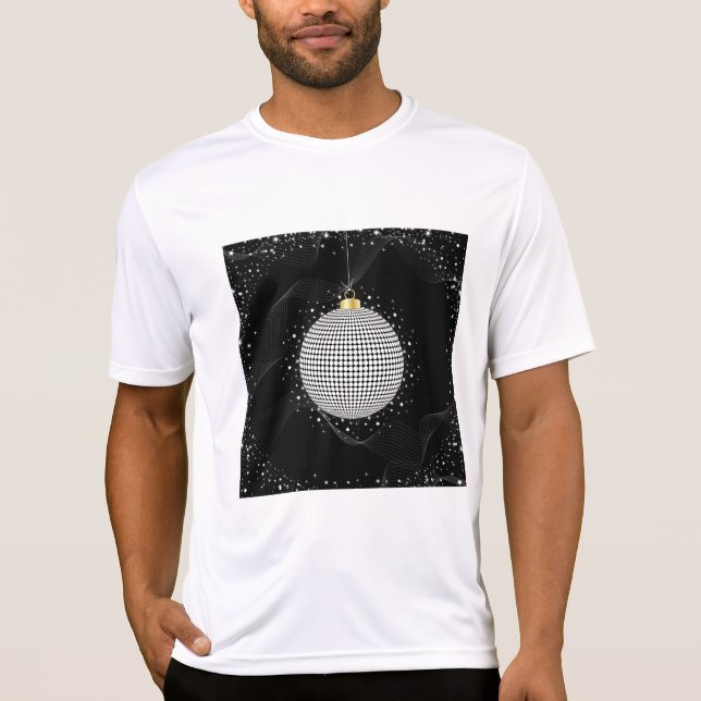 Camiseta Elegant Disco Ball Christmas Ornament (Anverso)