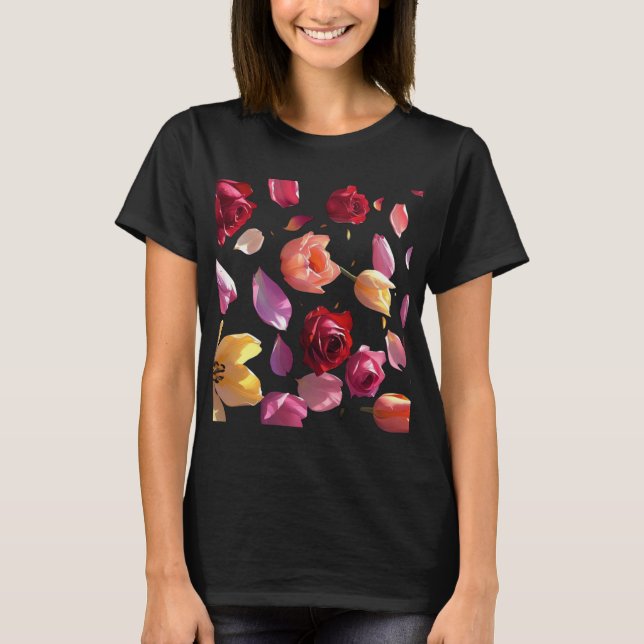 Camiseta Elegant Floral Petal Modern Botanical Fashion (Anverso)
