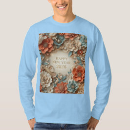 Camiseta elegant happy new year 2026 long sleeve