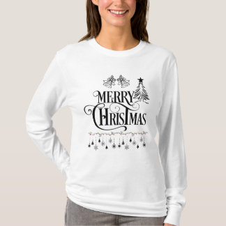 Camiseta Elegant Merry Christmas Typography Design