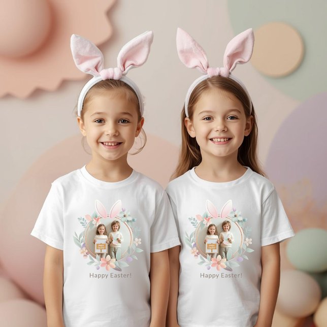 Camiseta Elegant Pastel Easter Photo T-Shirt for Kids (Subido por el creador)
